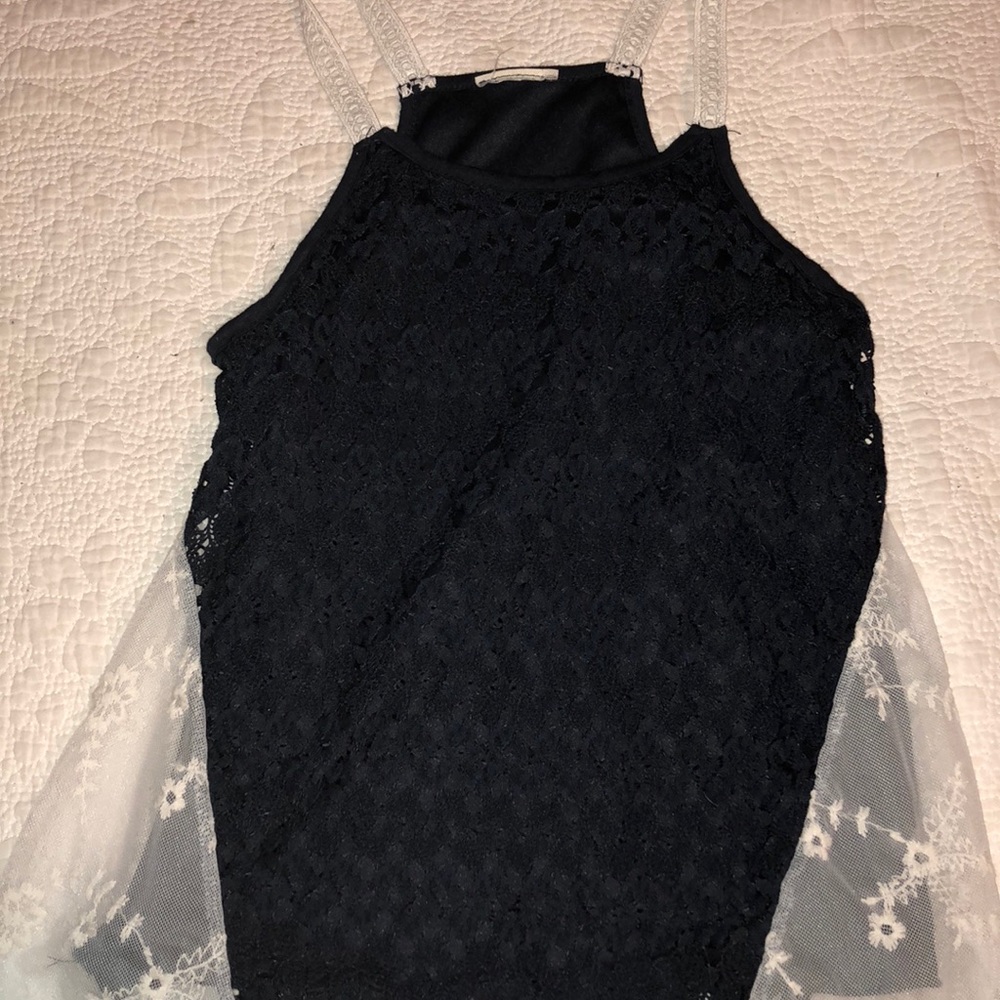 Blue and white Lacy top girls